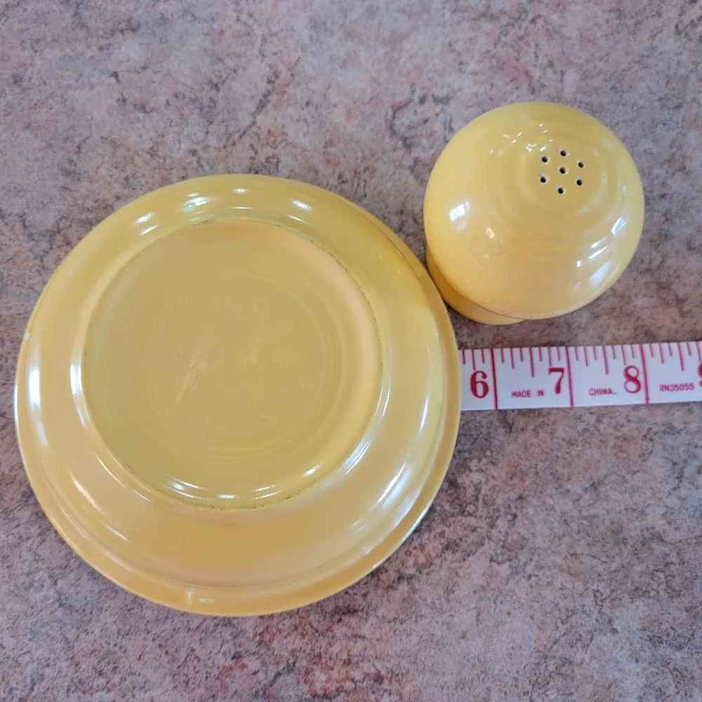 Vintage Fiesta ~ Yellow Fruit Bowl & Single S&P Shaker ~ Fiestaware Made in USA